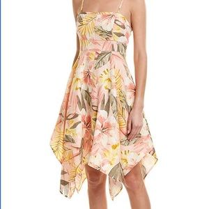 NWT Joie Phara Dusty Nude Floral Linen Dress Size 6
